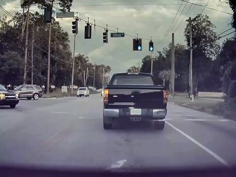 Motorcycle Rips Bumper Bar Clean off Car in Extremely Close Call