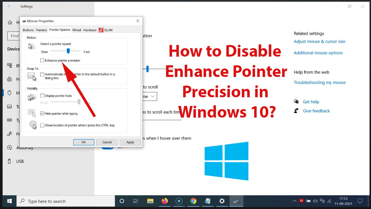 How To Disable Enhance Pointer Precision In Windows 10 Video Dailymotion