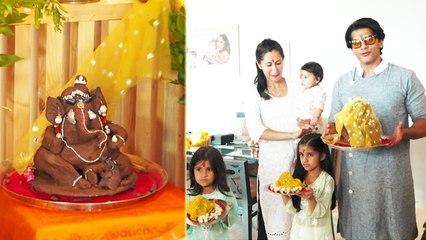 Karanvir Bohra Makes Eco-Friendly Ganpati Idol At Home
