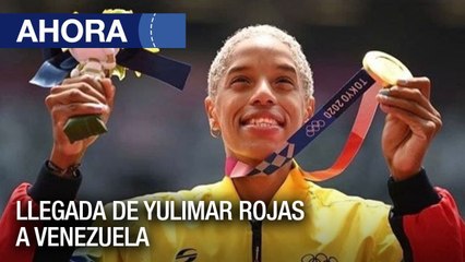 Llegada de la medallista olímpica Yulimar Rojas a #Venezuela - #14Sep - Ahora