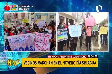 SJL: vecinos marchan ante la escasez de agua en el distrito