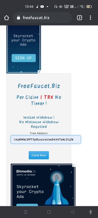 Per Claim 1 TRX No Timer Without Investment | Instant Withdraw