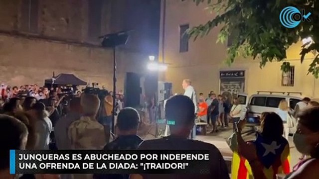 Junqueras es abucheado por independentistas en una ofrenda de la Diada- ¡Traidor!