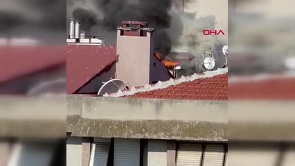 Son dakika haberleri... PENDİK'TE ÇATI YANGINI