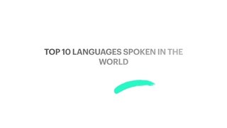 Top 10 languages spoken In the World #top10languages