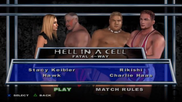 Here Comes the Pain Stacy Keibler(ovr 100) vs Hawk vs Rikishi vs Charlie Haas
