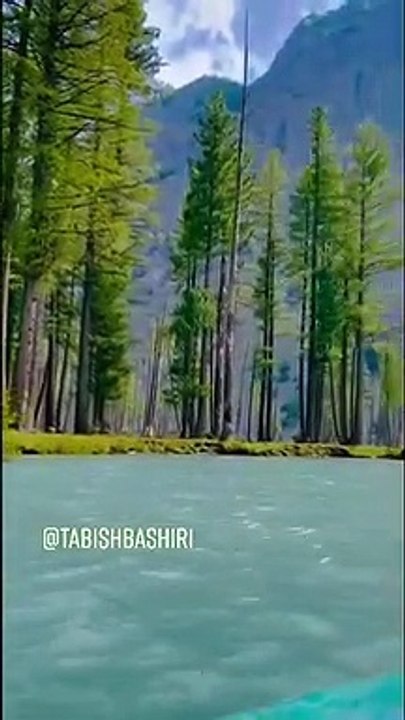 boating into a beautiful  lake
