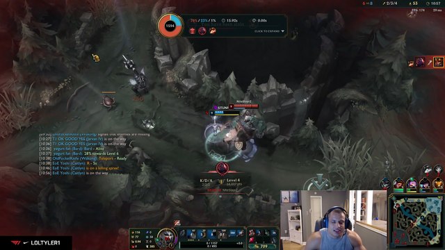 LoL: Tyler 1 encuentra a un tramposo en una partida clasificatoria