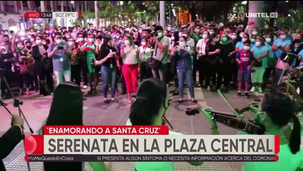 Cruceños pudieron participar de la serenata denominada ‘Enamorando a Santa Cruz’