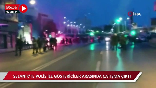 Selanik'te hükümet karşıtı gösteriler: Polis ve protestocular çatıştı