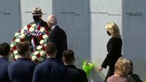 President Biden lays a wreath at 9_11 memorial site in Shanksville, PA