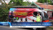 Kapolres Probolinggo Tinjau Vaksinasi Serentak dan Hadirkan Mobil Vaksin Keliling Untuk Permudah Masyarakat Divaksin