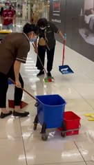 LEAKING IN JEM SHOPPING MALL, CLEAN NO USE, MUST FIX