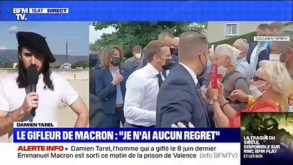 Damien Tarel, l'homme qui a giflé Emmanuel Macron ne regrette rien