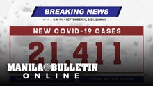 DOH reports 21,411 new cases, bringing the national total to 2,227,367, as of SEPTEMBER 12, 2021