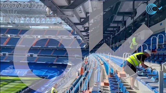 OKDIARIO, en el Bernabéu horas antes de abrir sus puertas: así miman el césped para el partido