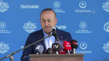 Dışişleri Bakanı Çavuşoğlu, çiftçilere traktör dağıtım töreninde konuştu