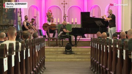Berlin's leather lovers listen to classical music in a church