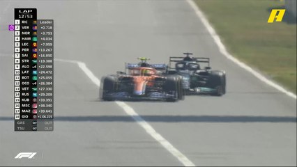 هاميلتون يحاول المرور لكن نوريس بالموعد في سباق مثير وناري