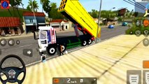 Mitsubishi Fuso Yellow Dump Truck Driving - Bus Simulator Indonesia - Android Gameplay