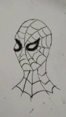 Spider-man drawing by pencil