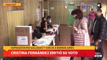 Cristina Fernandez emitio su voto