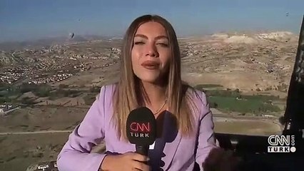 Kapadokya'da gökyüzünde görsel şölen