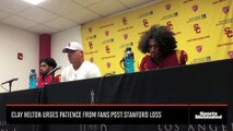 USC Head Coach Clay Helton Urges Patience from USC Fans Following Brutal Stanford Loss