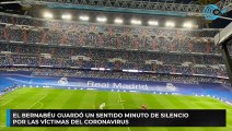 El Bernabéu guardó un sentido minuto de silencio por las víctimas del coronavirus