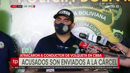 Envían al penal de San Pablo a dos sujetos por atracar violentamente al chofer de una volqueta