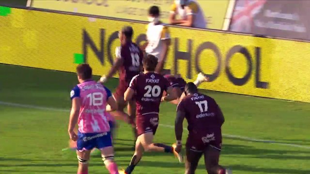 TOP 14 - Essai de Ulupano SEUTENI (UBB) - Bordeaux-Bègles - Stade Français - J02 - Saison 2021/2022