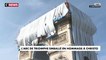 Paris : l'œuvre de Christo a commencé à recouvrir l'Arc de Triomphe
