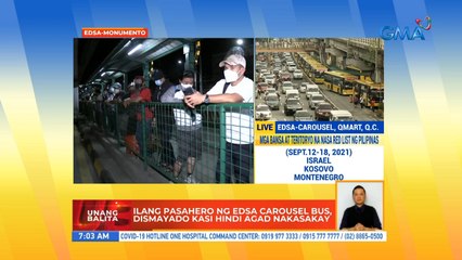 Ilang pasahero ng EDSA carousel bus, dismayado kasi hindi aad nakasakay | UB