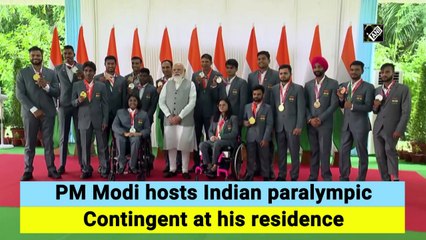 PM Modi hosts Indian paralympic Contingent at his residence