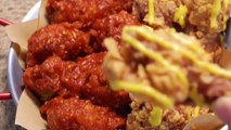 The joy of fried food, Korean fried chicken wings.