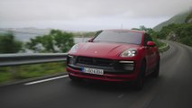 The new Porsche Macan GTS in Carmine Red Driving Preview
