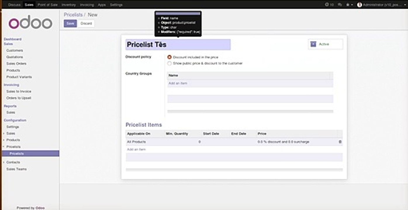 How to apply Pricelist on Point Of Sale | Odoo Apps features