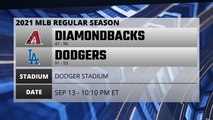 Diamondbacks @ Dodgers Game Preview for SEP 13 - 10:10 PM ET