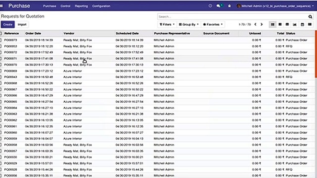How to create different Sequences for Request of Quotation and Confirmed Purchase Order