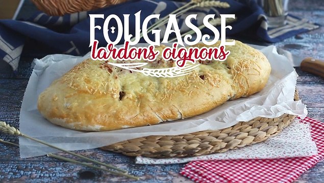 Fougasse aux lardons et aux oignons