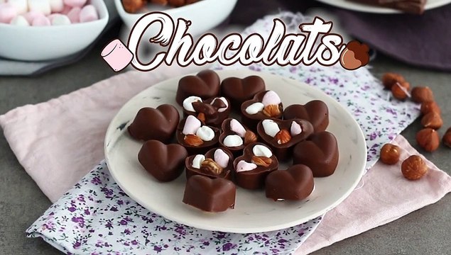 Chocolats aux marshmallows et aux noisettes