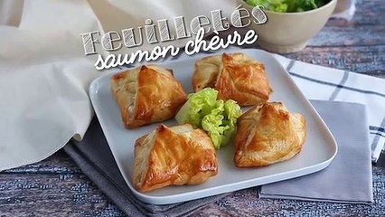 Paniers feuilletés au saumon fumé et fromage de chèvre frais