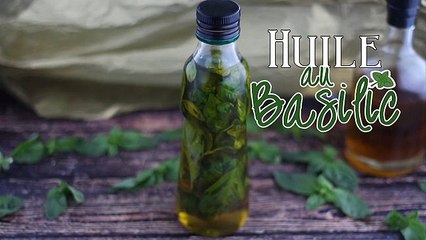 Huile au basilic maison