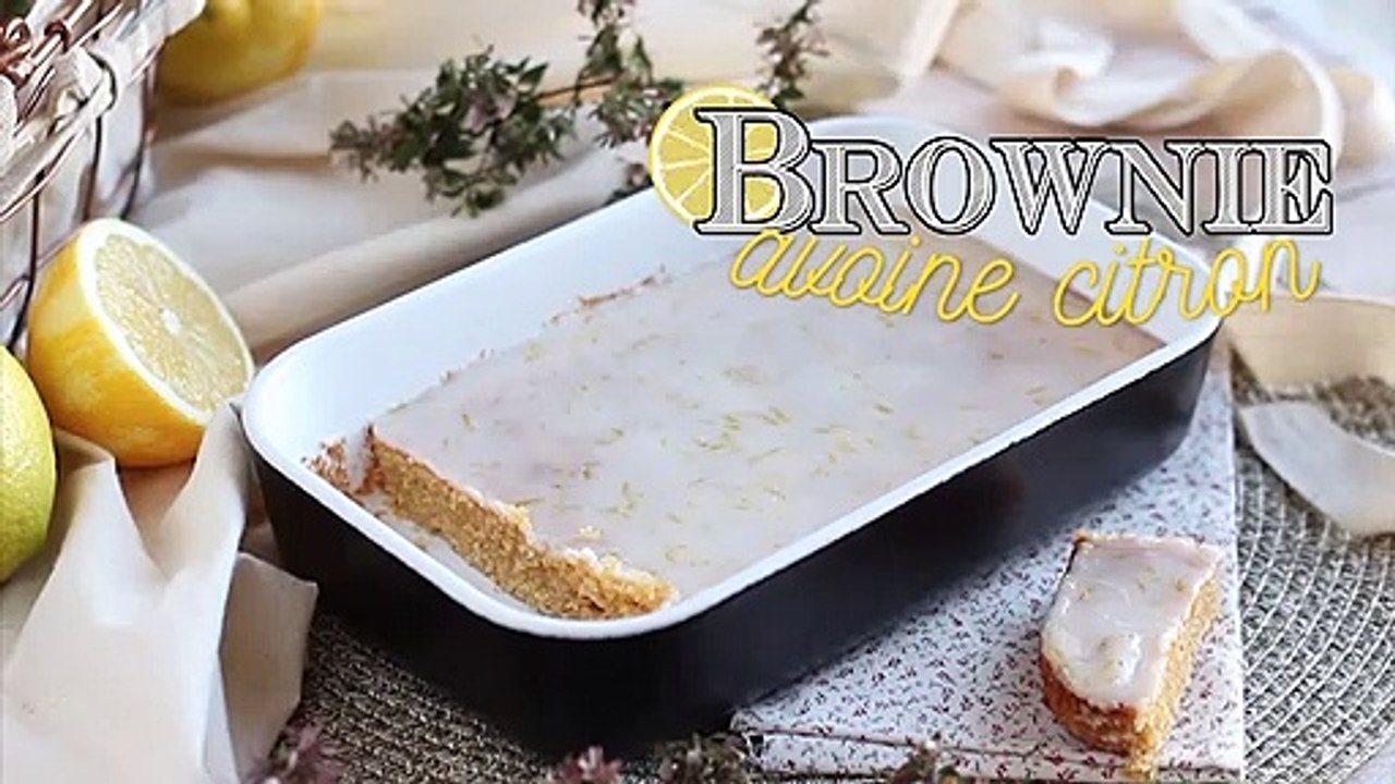 Fondant citron et avoine, glaçage au citron