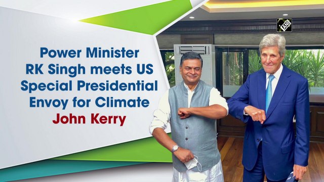 Power Minister R K Singh meets US Special Presidential Envoy for Climate John Kerry