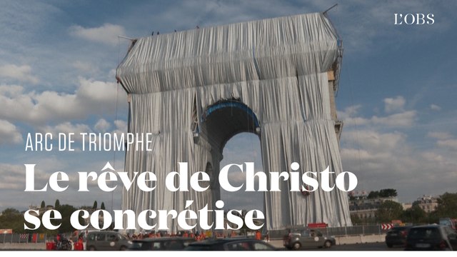 Suivez l'emballage en cours de l'Arc de Triomphe