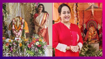 Ganpati আরাধনা, মেতে উঠলেন দেব, রচনা, সোহিনীরা