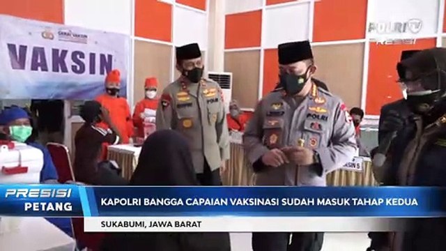 Kapolri Tinjau Vaksinasi di Ponpes Assalam, Sukabumi