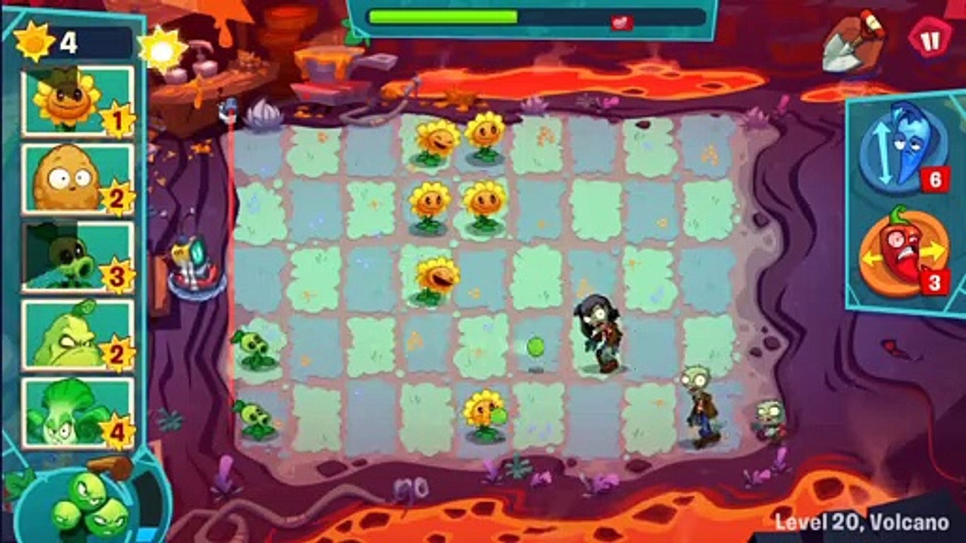 Plants vs. Zombies 3 (Beta) - Level 20, Volcano - video Dailymotion