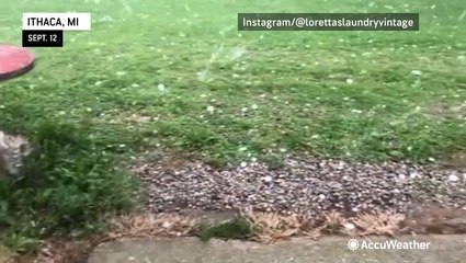 Storm brings large hail to Michigan